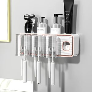 Multi-Functional Wall-Mounted Bathroom Organizer - Image 1