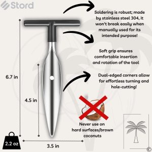 Stainless Steel Coconut Opener - Image 4